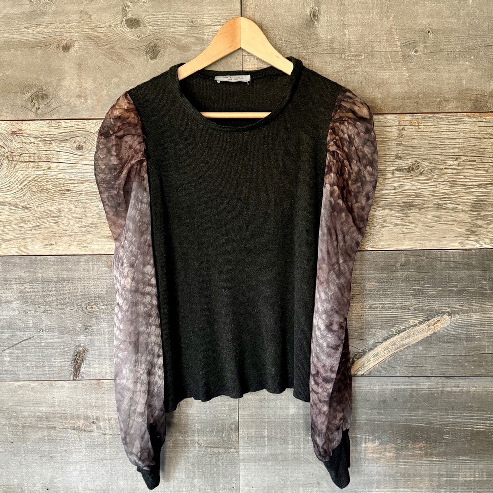 Lola & Sophie New York Black Purple Silk Top Witchy Fairy Grunge Whimsigoth S‎